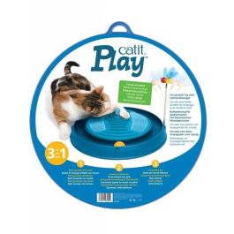 Circuito CAT IT 3 en 1 con bola, banda de masaje y catnip - Ø 36 cm - Azul - Para gatos Circuito CAT IT 3 en 1 con bola, banda de masaje y catnip - Ø 36 cm - Azul - Para gatos