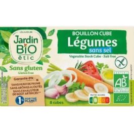 JARDIN BIO Caldo de Verduras sin sal 8 cubitos x 9g Bio Sin Gluten para sopas y salsas Precio: 3.4999998. SKU: B1JYV7RDBX