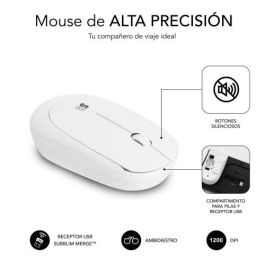 Teclado y Ratón Subblim Combo Business Slim Silencioso Inalámbrico/ Blanco