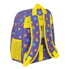 Mochila Escolar SuperThings Guardians of Kazoom Amarillo Morado 27 x 33 x 10 cm