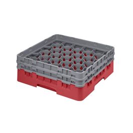 CAMBRO - 30S434-163 - Cesta de lavado 30 comp. 2 alturas - 7,84 cm Ø máx. - alt. máx. 13,5 cm - 50 x 50 x 18,4 cm - Rojo Precio: 59.78999983. SKU: B135PR4SWV