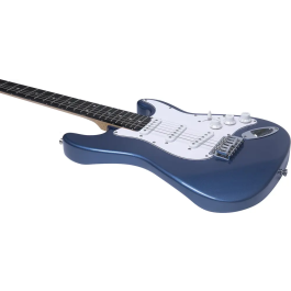 Eko St100 Guitarra Eléctrica Formato 3/4 Tipo Strat - Azul Metálico