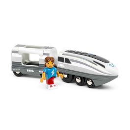 Brio World RAV7312350360035 Locomotora de tren eléctrico con baterías súper rápidas