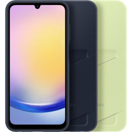 Samsung EF-OA256TBEGWW Funda con Ranura para Tarjetas para Galaxy A25 5G, Carcasa Protectora Anti-rayones, Azul Negro