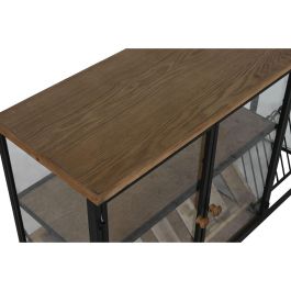 Botellero Home ESPRIT Negro Natural Madera Metal Cristal 102 x 32 x 60 cm Botellero Home ESPRIT Negro Natural Madera Metal Cristal 102 x 32 x 60 cm