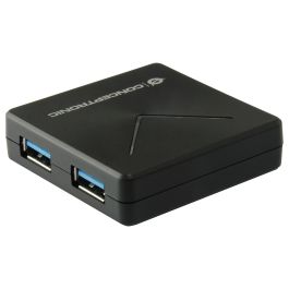 Conceptronic HUBBIES02B Hub USB 3.2 Gen 1 de 4 Puertos Tipo A, Negro, 5000 Mbit/s