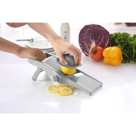 Quttin Mandolina Ajustable 3 Funciones - Cortador de Verduras Manual de 31,5 cm de Largo (6 Unidades)
