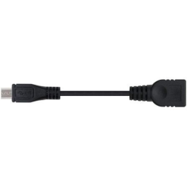 Nanocable 10.01.3500 Cable USB 2.0 OTG Micro USB B Macho a USB A Hembra para Móviles y Tablets - 15cm Negro