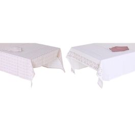 Mantel y servilletas DKD Home Decor 150 x 250 x 0,5 cm Rosa Blanco (2 Unidades) Precio: 24.99000053. SKU: S3044634