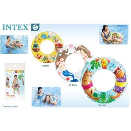 Intex Flotador Transparente de Piscina 61 cm para Niños (6-10 Años) - 3 Modelos Surtidos, Fabricado en PVC
