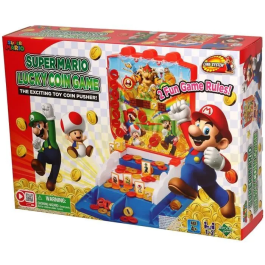 Epoch Juego Super Mario Lucky Coin 7461 Juego de Mesa para Lanzar Monedas con 2 Modalidades de Juego +4 Años