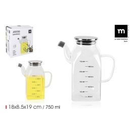 Aceitera cuadrada de borosilicato con tapa de metal 750 ml - La Mediterranea (12 Unidades) Precio: 103.5899997. SKU: B16BAHQW5J