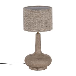 Base Lámpara Mesa Marrón Madera de Mango 20 X 20 X 25 cm