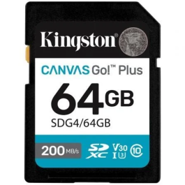 Kingston Tarjeta de Memoria SD Canvas Go! Plus 64GB UHS-I U3 V30 200MB/s SDG4/64GB Precio: 24.50000014. SKU: B1CHMZF3CW