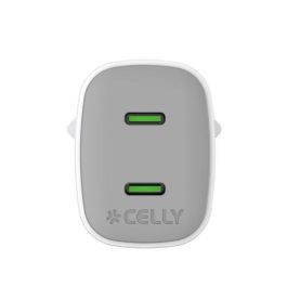 Cargador de Pared Celly UPTC2USBC45WWH Blanco
