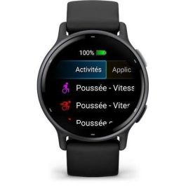 Reloj GPS conectado - GARMIN - Vivoactive 5 - WiFi - 30,4 mm (1.2) - Gris con correa Negra