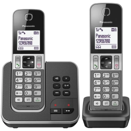 Panasonic KX-TGD322FRG Teléfono Inalámbrico Duo Contestador Automático Negro Precio: 100.88999965. SKU: B1GT2DNRZJ