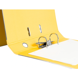 Liderpapel Archivador de Palanca Folio Documenta Forrado PVC, Rado, 52 mm, Amarillo