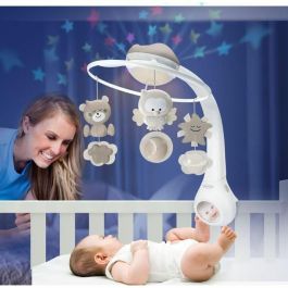 Infantino INF0773554049152 Móvil musical y proyector Dulce Noche 3 en 1 Gris