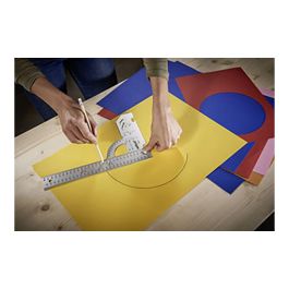 Wolfcraft Escuadra Universal 500 mm con Tope de Plástico Extraíble Profesional y Doméstico