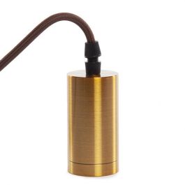Pendel E27 Cable de Tela 1000mm x 0,75mm con Rosetón y Portalámparas Metálico para Techo. Incluye Fijación. Estilo Retro Vintage. SC-MPL020