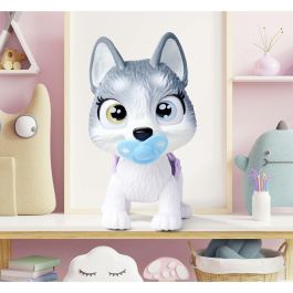 Smoby AAABK62987 Pamper Petz Husky para adoptar, con 4 accesorios, articulado y hace pipí, +3 años