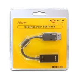 DeLock 61849 Adaptador DisplayPort 1.1 a HDMI (ST-BU) Negro