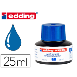 Edding Tinta Recambio MTK25 para Marcadores Permanentes, Botella 25 ml, Color Azul Precio: 5.89000049. SKU: B1HFZBCMY5