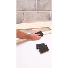 Black+Decker Bloque de Lijado 10 x 7,5 x 2,5 cm, Set 3 uds. Granos P60, P40, P150, P100, P80 para lijado versátil.