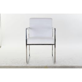 DKD Home Decor Butaca Moderno Blanco Acero Poliester 57 x 92 x 75 cm