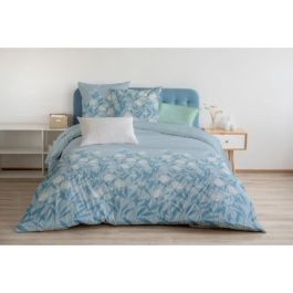 HOME LINGE PASSION Juego de Edredón Floral Storm - 3 Piezas - 240 x 260 - 100% Algodón 57 Hilos - Azul