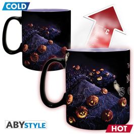 Abystyle Taza Térmica Heat Change Pesadilla Antes de Navidad Jack Skellington & Luna Pack 2 Unidades 460 ml Cerámica