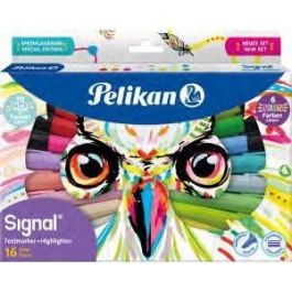 Pelikan 825078 Rotuladores Fluorescentes Signal Surtidos, Punta de Cincel 2-5mm, Tinta Base Agua, Caja de 16 Unidades Precio: 36.49999969. SKU: B14PGKW6ZH