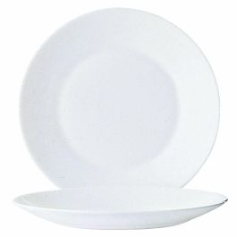 Set de Platos Arcoroc Restaurant Blanco Vidrio (Ø 23,5 cm) (6 uds)