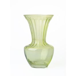 DKD Home Decor Jarrón Verde Rosa 15 x 25 x 15 cm (6 Unidades) de Cristal