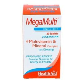 Health Aid Megamulti con Ginseng 30 Comprimidos. Multivitamínico con Vitaminas y Minerales para Energía y Bienestar Precio: 22.4999995. SKU: B16KDXYZGJ