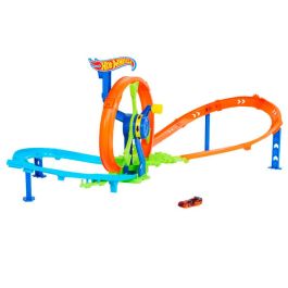 Hot Wheels Jbx65 Pista Reto Turbina Rapid Launch & Loop, con Impulsor, Looping y Coche 1:64, Edad +4 Años