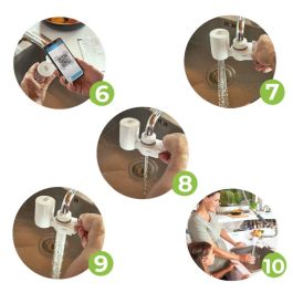 Laica Filtro para grifo Venezia R60A Hidrosmart, Blanco, Mantiene Minerales, Reduce Microplásticos y Cloro, App Wellness