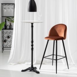 Taburete Alto Teja Tejido-Metal Salón 40,20 X 48,20 X 102 cm