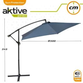 Parasol Aktive Gris 300 cm Ø 4,2 cm Aluminio Parasol Aktive Gris 300 cm Ø 4,2 cm Aluminio