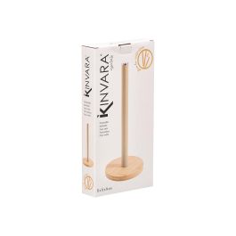 Kinvara Portarrollo Base Bambú Beige Hierro 32.5 x 15 x 4 cm (Set de 12)