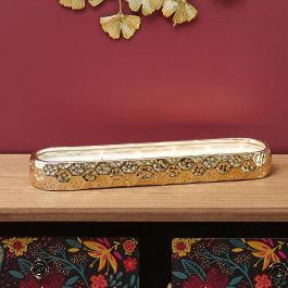 Home Deco Factory Vela Perfumada con 6 Mechas Oro, Aroma Cachemira, 400g, 40x10 cm