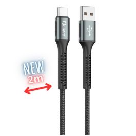 Qcharx Prague Cable USB a Tipo C 20W Carga Rápida 2m Negro Cordon Tela Refuerzo Anti-rotura Anti-nudos Precio: 6.89000015. SKU: B1CEZHZ3A4