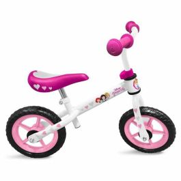 Stamp Bicicleta de Equilibrio Princesas Disney 10'' Marco de Acero Ruedas Antipunción Sillín y Manillar Ajustables