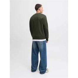 Sudadera sin Capucha Hombre Jack & Jones Jjbrandy Crew Neck Duffel Verde oscuro XS