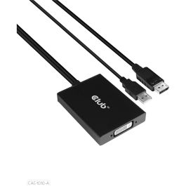 Club3D CAC-1010-A - Adaptador DisplayPort a DVI-D activo 0.6m con USB y soporte para Apple Cinema Displays