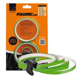 Foliatec FO34393 Pin para Diseño de Llanta Power-Verde, Incluye Ayuda de Montaje, Ancho 6mm, 215cm (Pack 4 Tiras)