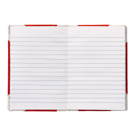 Fernandes Din A6+ Libro Cartone Cosido Rayado Horizontal 50 Hojas 100 gr Azul