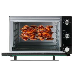 Adler ad 6026 Horno Eléctrico con Convección y Asador, 1800W, 48L, Acero Inoxidable, 90-230°C, Temporizador 60 min