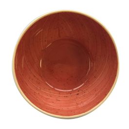 Ariane Bol Porcelana Terra 15 cm Rojo Brillante (6 Unidades) Profesional Reforzado, Apilable, Apto Microondas/Lavavajillas/Horno